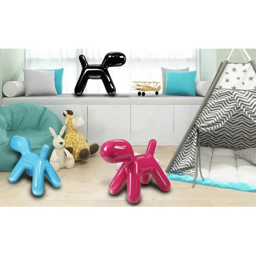 Wrought Studio Lambertville Dog Shape Footstool Chair Seat, Animal